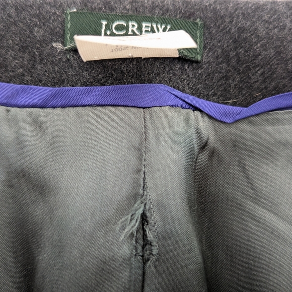 J Crew Women’s Gray 100% Wool Astrid Berry Cropped Jacket Blazer Size 4 - Picture 6 of 6